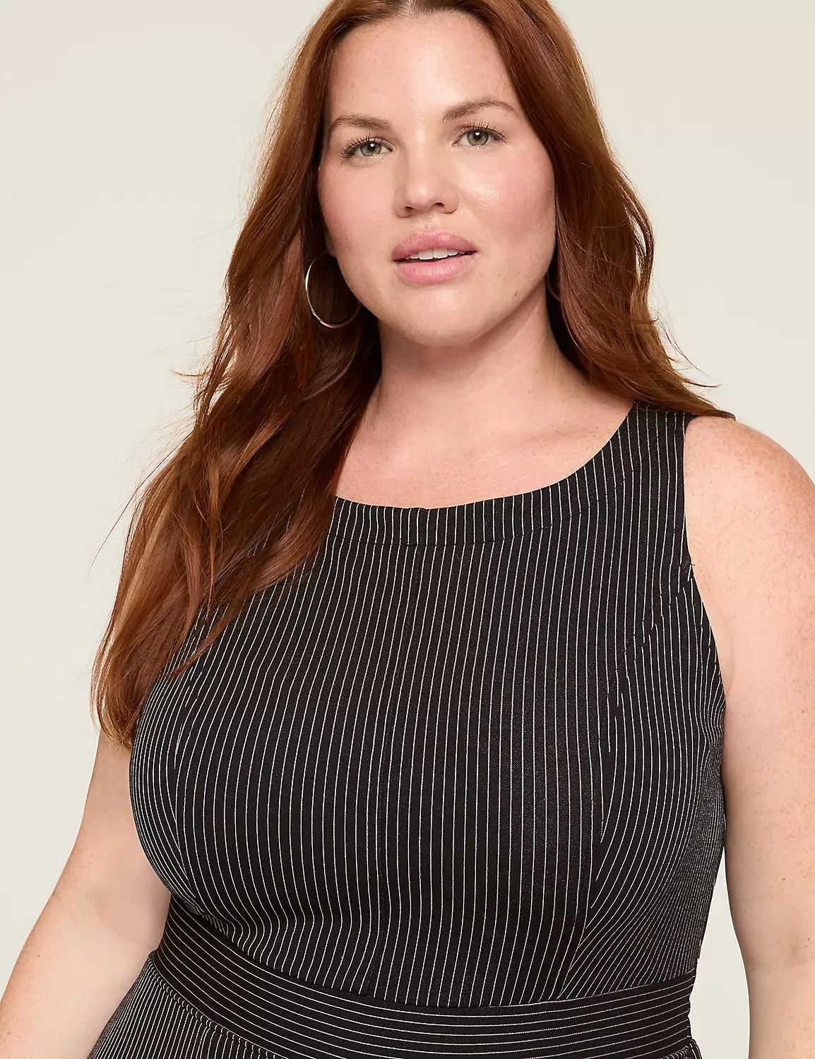 French-Seam Wide Leg Knit Jumpsuit Product Image