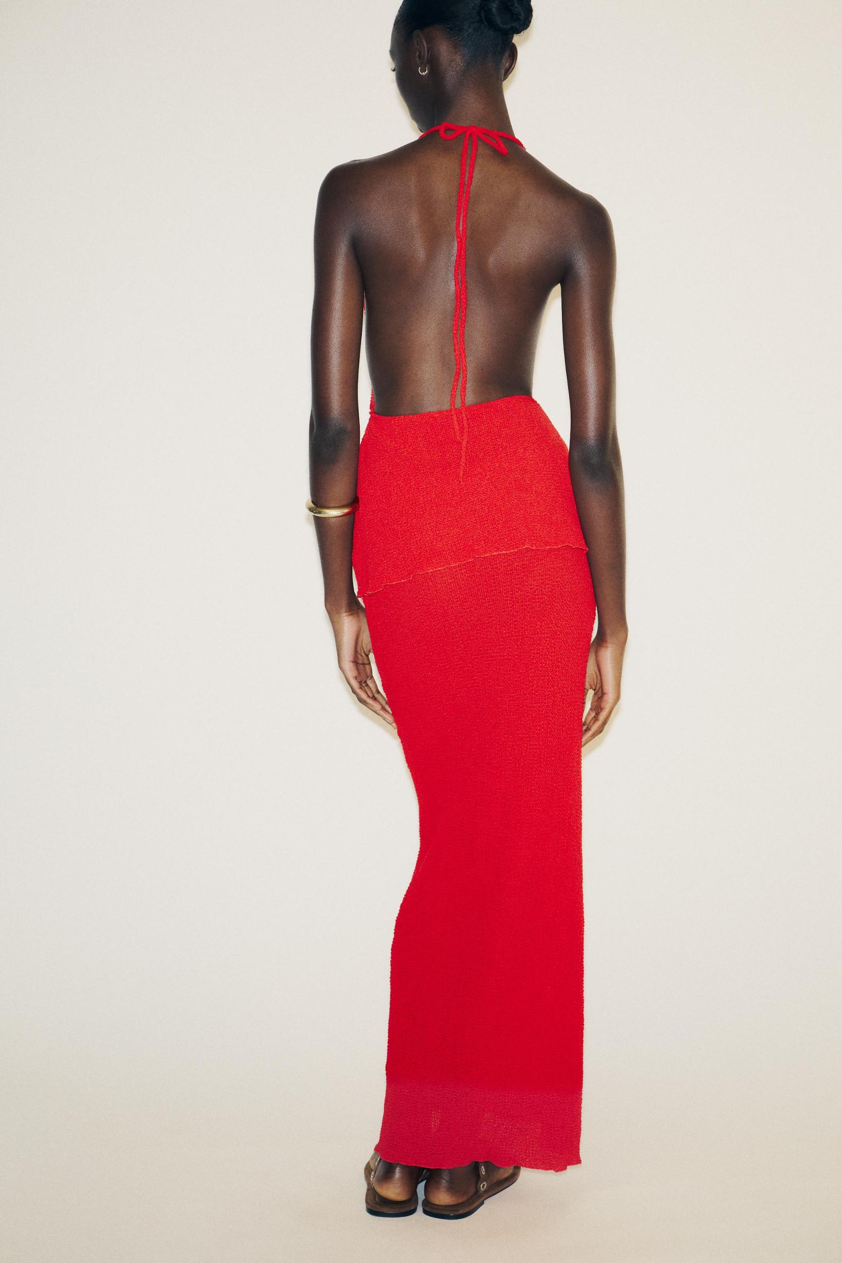 TEXTURED LONG SKIRT Product Image