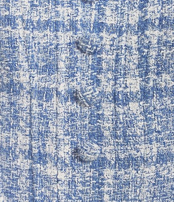 Gianni Bini Eliza Tweed Button Detail A-Line Dress Product Image