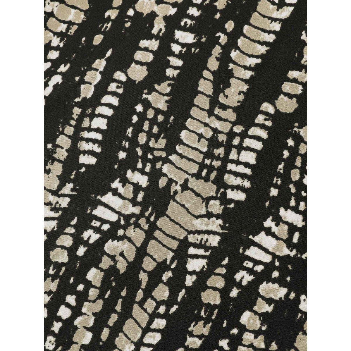 Plus Size Abstract Tie-Dye Wide-Leg Pants Women Black Timeless Wide Leg Mid Rise Elegant Pants BloomChic 26/4X Product Image