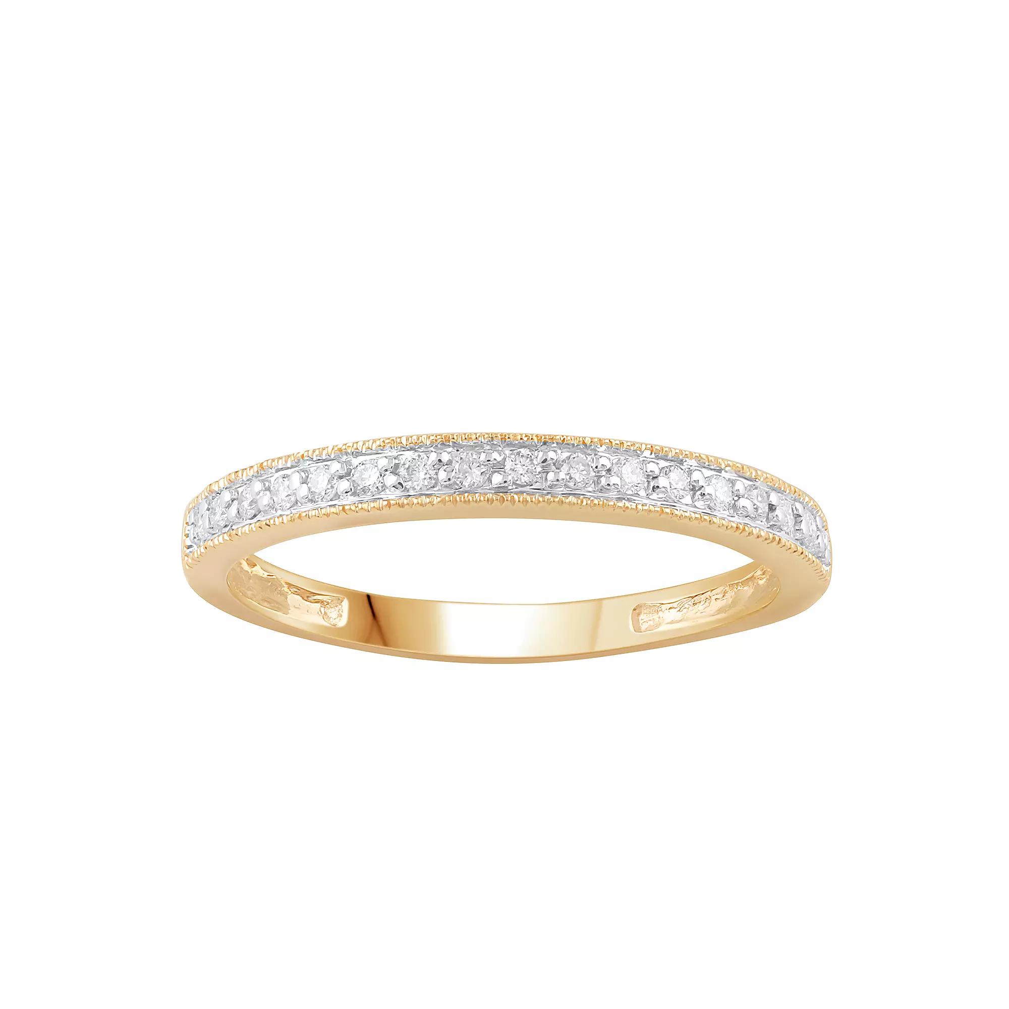 Diamond Medley 10k Gold 1/10 Carat T.W. Diamond Band Ring, Women's,  Product Image