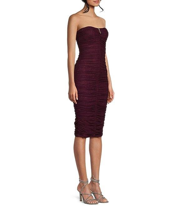 Pear Culture Strapless Sleeveless With Trim Dress Product Image