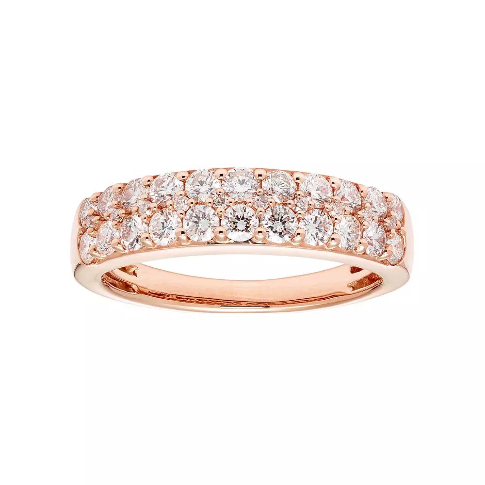 The Regal Collection 14k Gold 1 Carat T.W. IGL Certified Diamond Pave Wedding Band, Women's, Size: 8, White Product Image