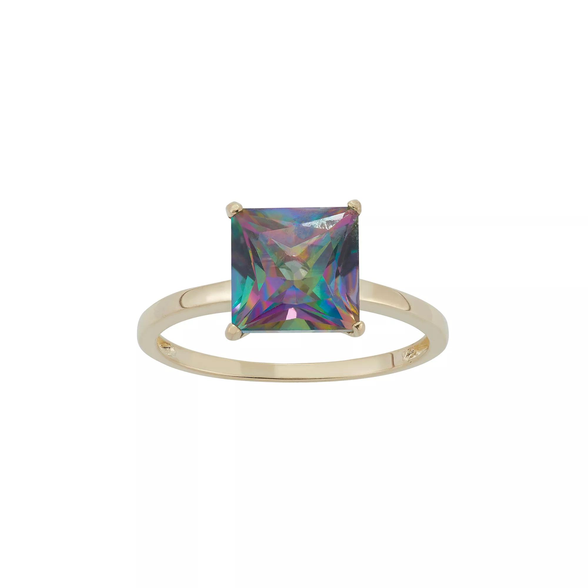 Designs by Gioelli Mystic Topaz 10k Gold Ring, Women's, Size: 8, Green Product Image