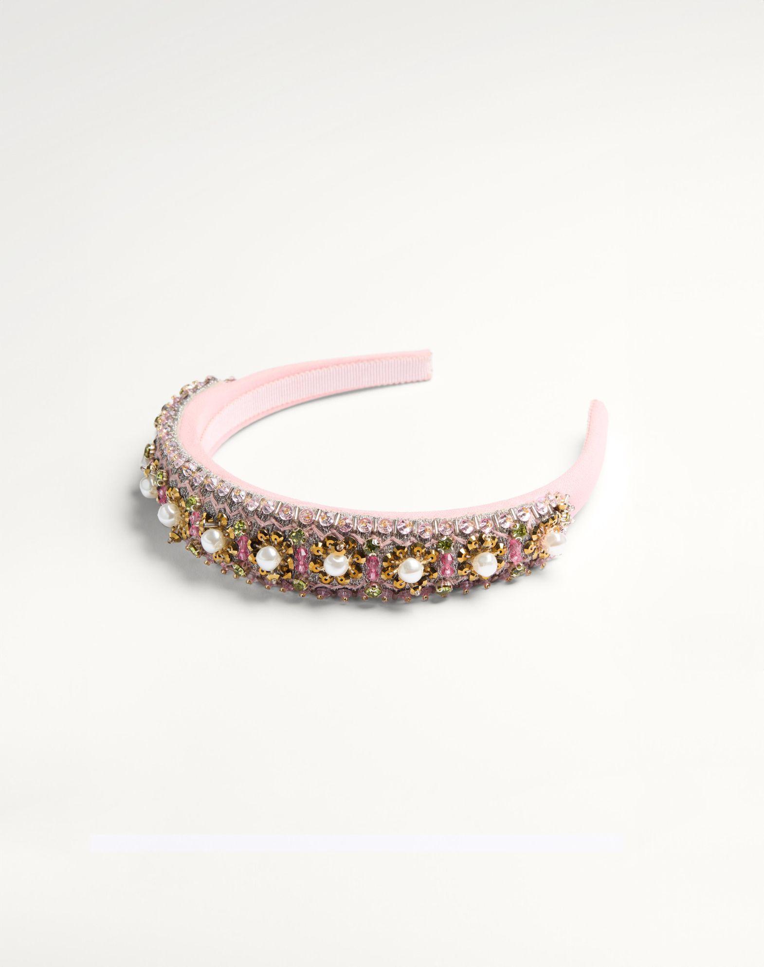 Valentino Wool And Silk Headband With Embroidery   Product Image
