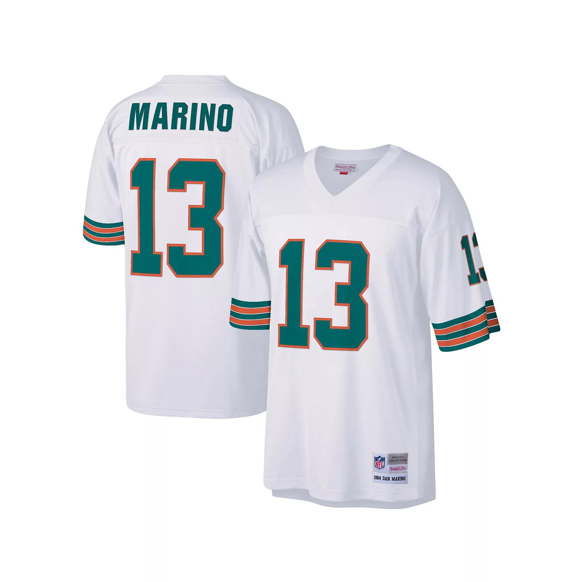 Men's Mitchell & Ness Dan Marino White Miami Dolphins Big & Tall 1984 Retired Player Replica Jersey, Size: 5XB Product Image