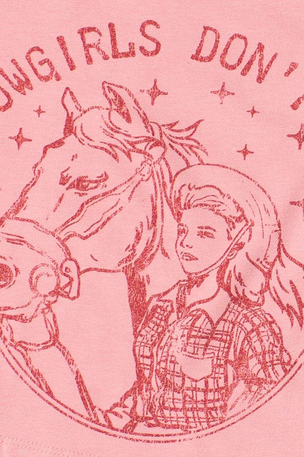 Cowgirls Don't Cry Crop Tee Product Image