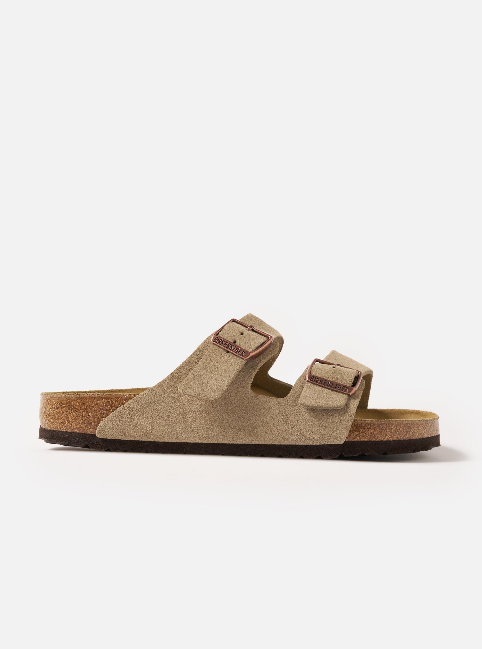 Birkenstock Arizona in Taupe Suede Leather Product Image
