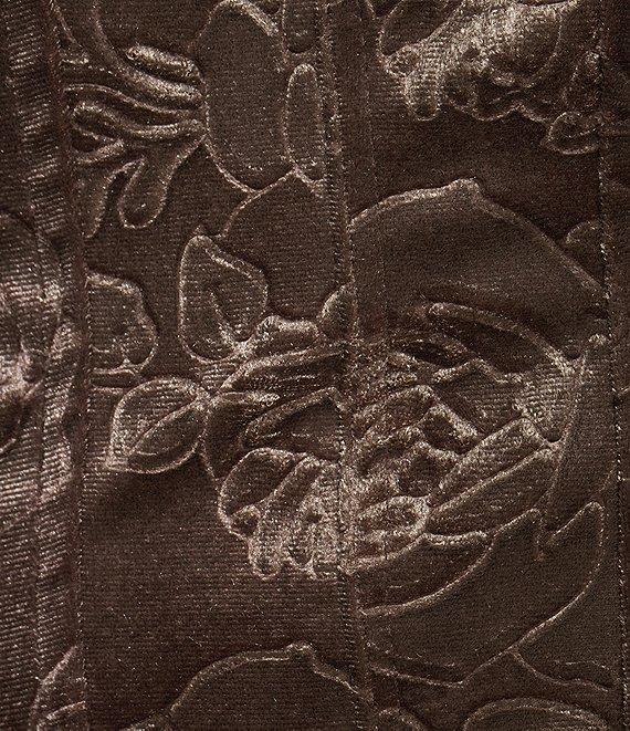 Honey & Sparkle Embossed Velvet Corset Smocked Back Top Product Image