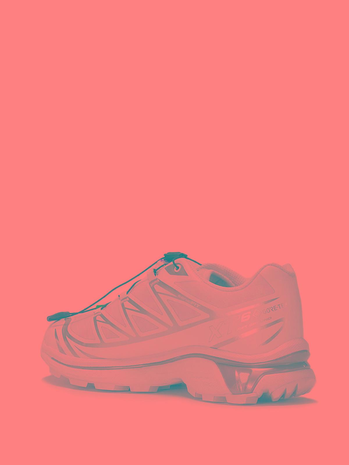 SALOMON Mens White White Silver Xt-6 Gtx Quick-lace Mesh Low-top Trainers Product Image