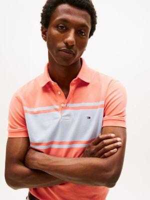 Slim Fit Block Stripe Polo Product Image