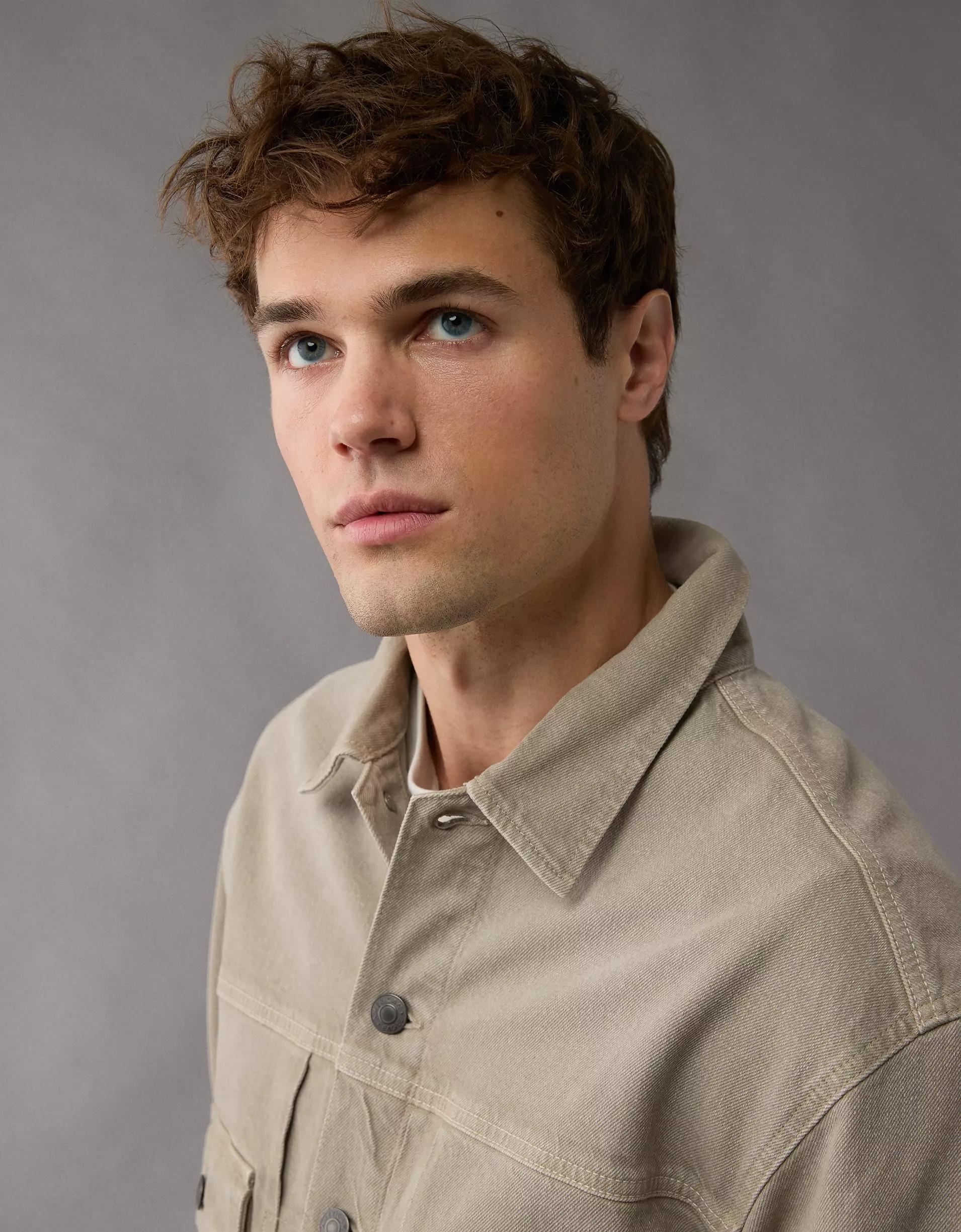 AE Slim Fit Denim Trucker Jacket Product Image