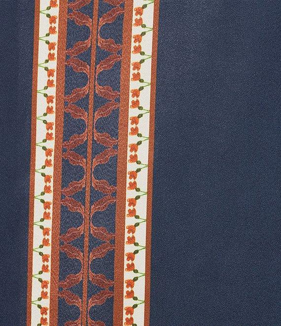 Chelsea & Violet Chloe Printed Floral Crew Neck Long Sleeve Belted Maxi Dress Product Image