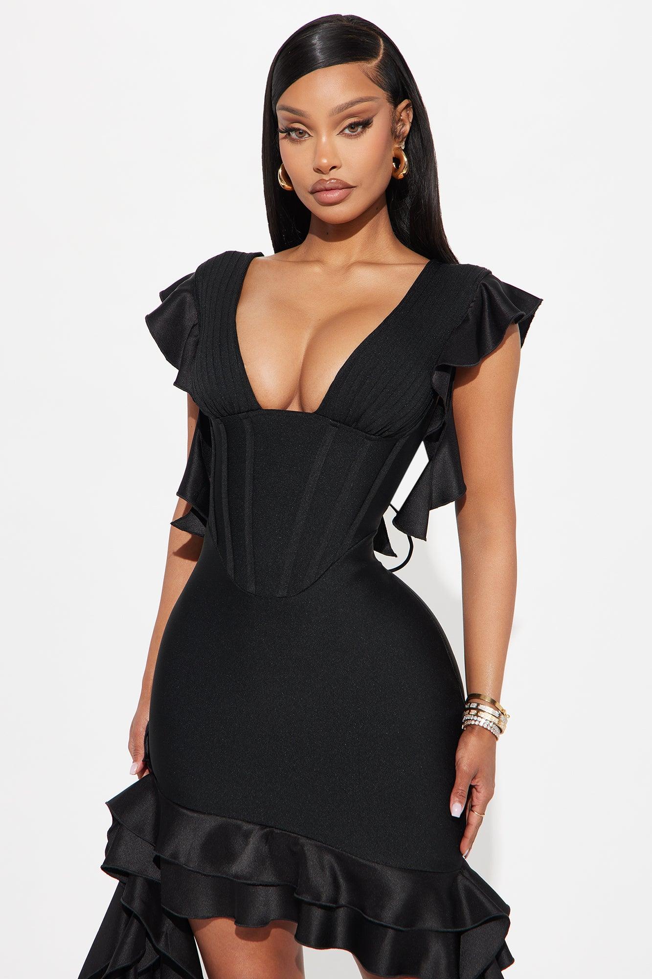Timeless Romance Bandage Mini Dress - Black Product Image