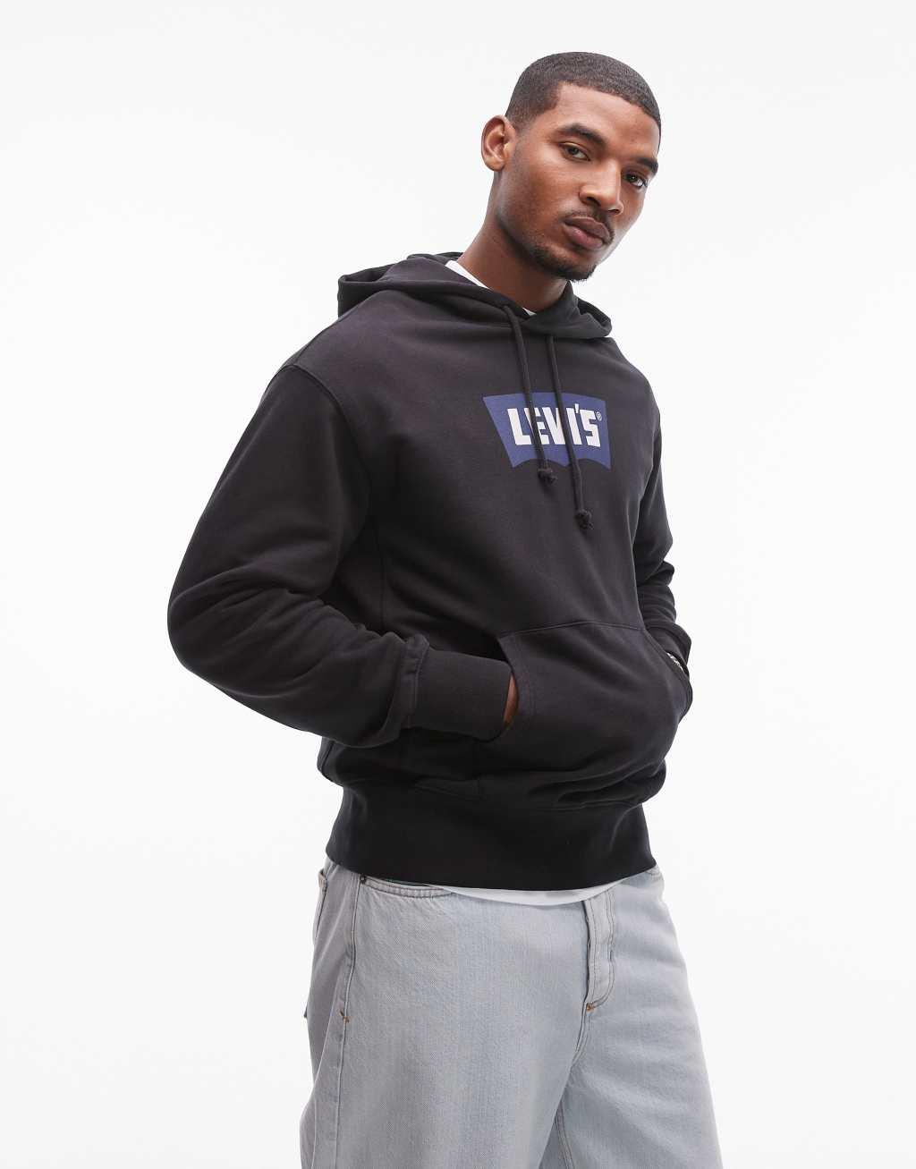 Levi's vintage batwing logo hoodie in black Product Image