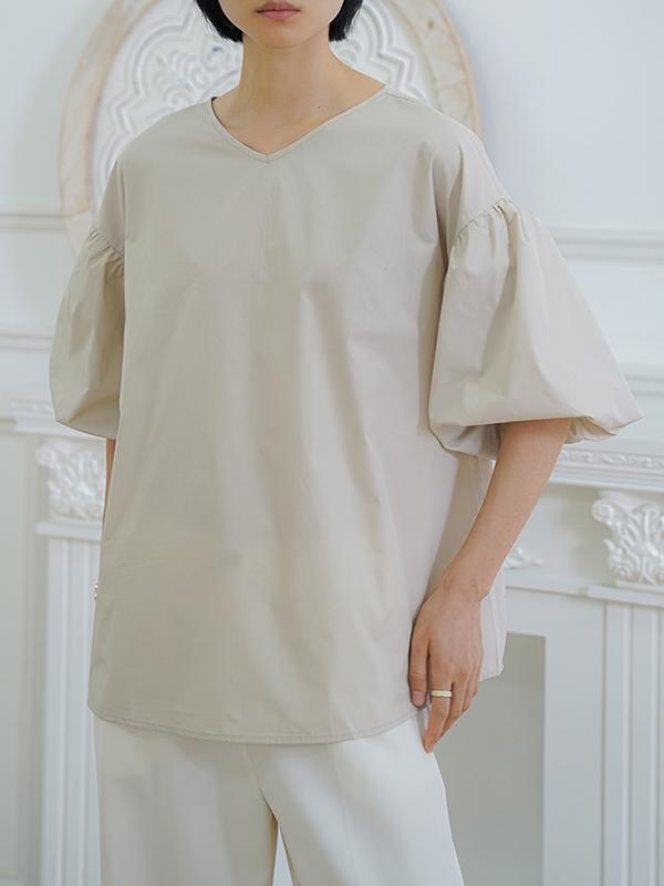 Half Sleeves Loose Solid Color V-Neck Blouses&Shirts Tops Product Image