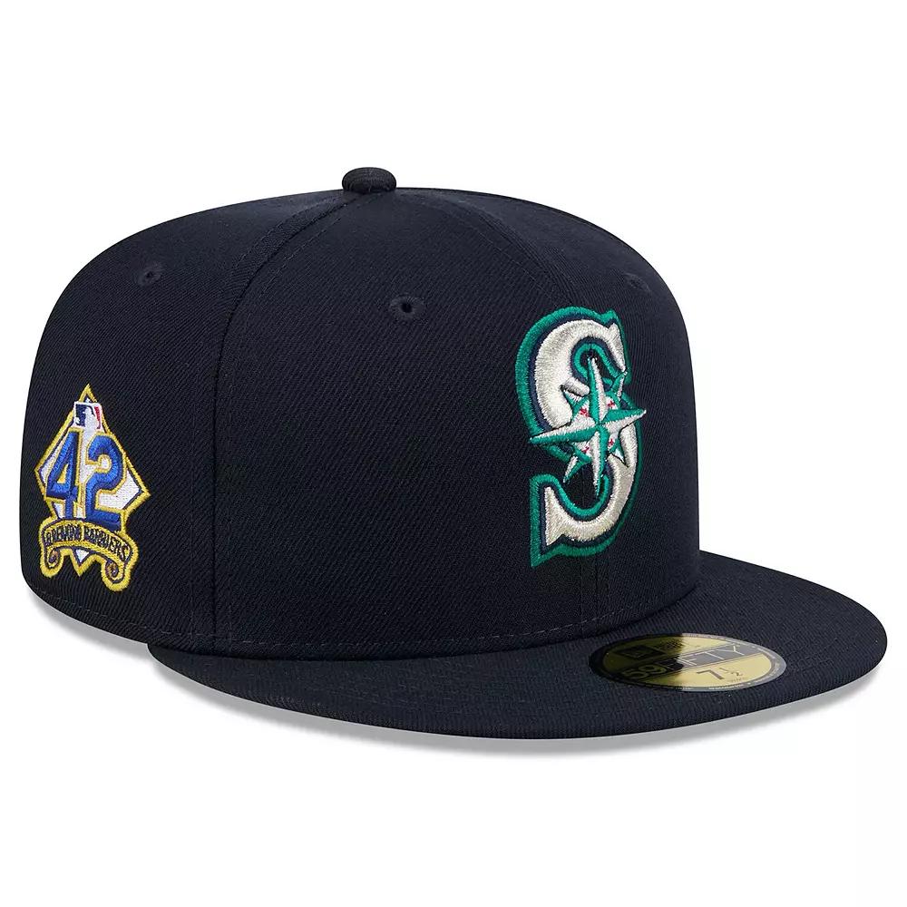 Men's New Era Navy Seattle Mariners 2025 Jackie Robinson Day 59FIFTY Fitted Hat,  Product Image
