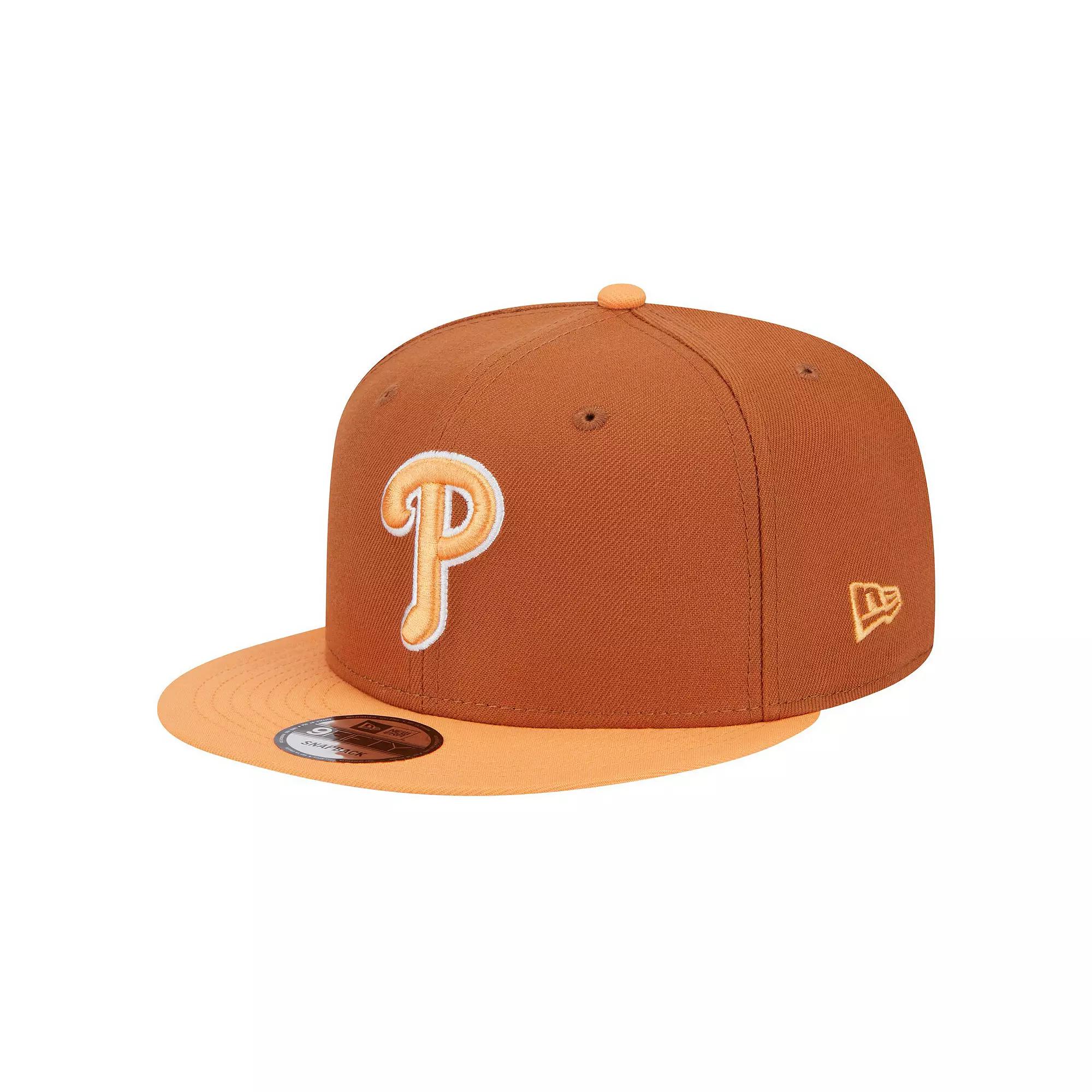 Men's New Era Brown Philadelphia Phillies Spring Color Two-Tone 9FIFTY Snapback Hat Product Image