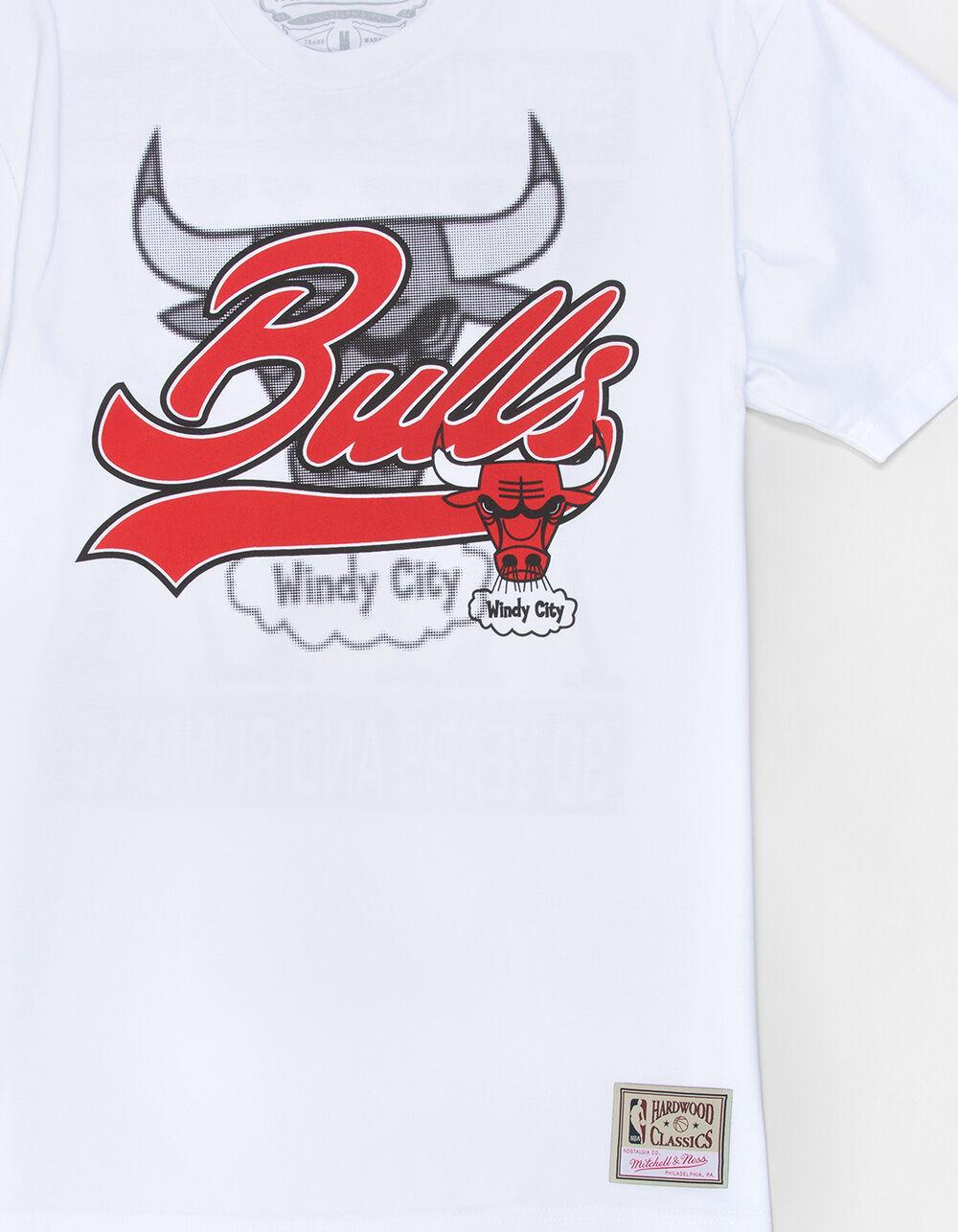 MITCHELL & NESS Chicago Bulls Oversweep Mens Tee - WHITE Product Image