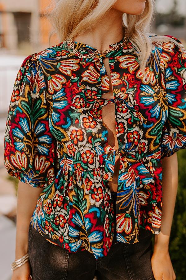 Tropical Dream Front Tie Top Product Image