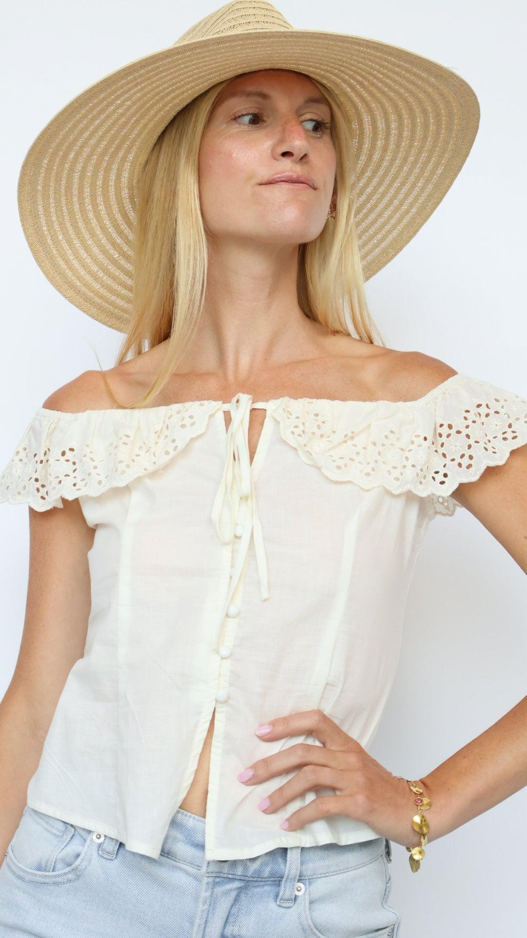Piper Eyelet Off Shoulder Top Product Image