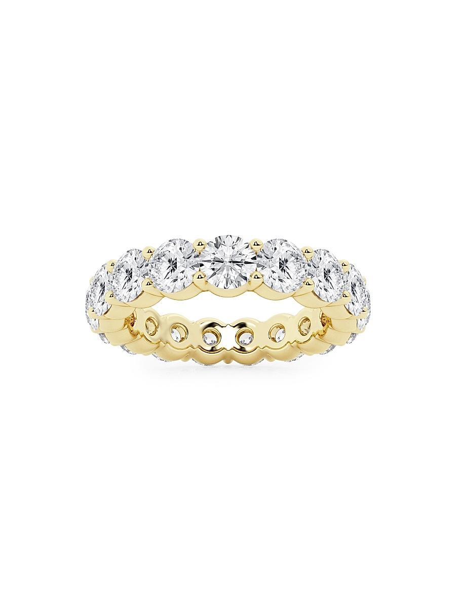 Womens 14K Yellow Gold & Shared-Prong Natural Diamond Eternity Band/1.00-5.00 TCW Product Image