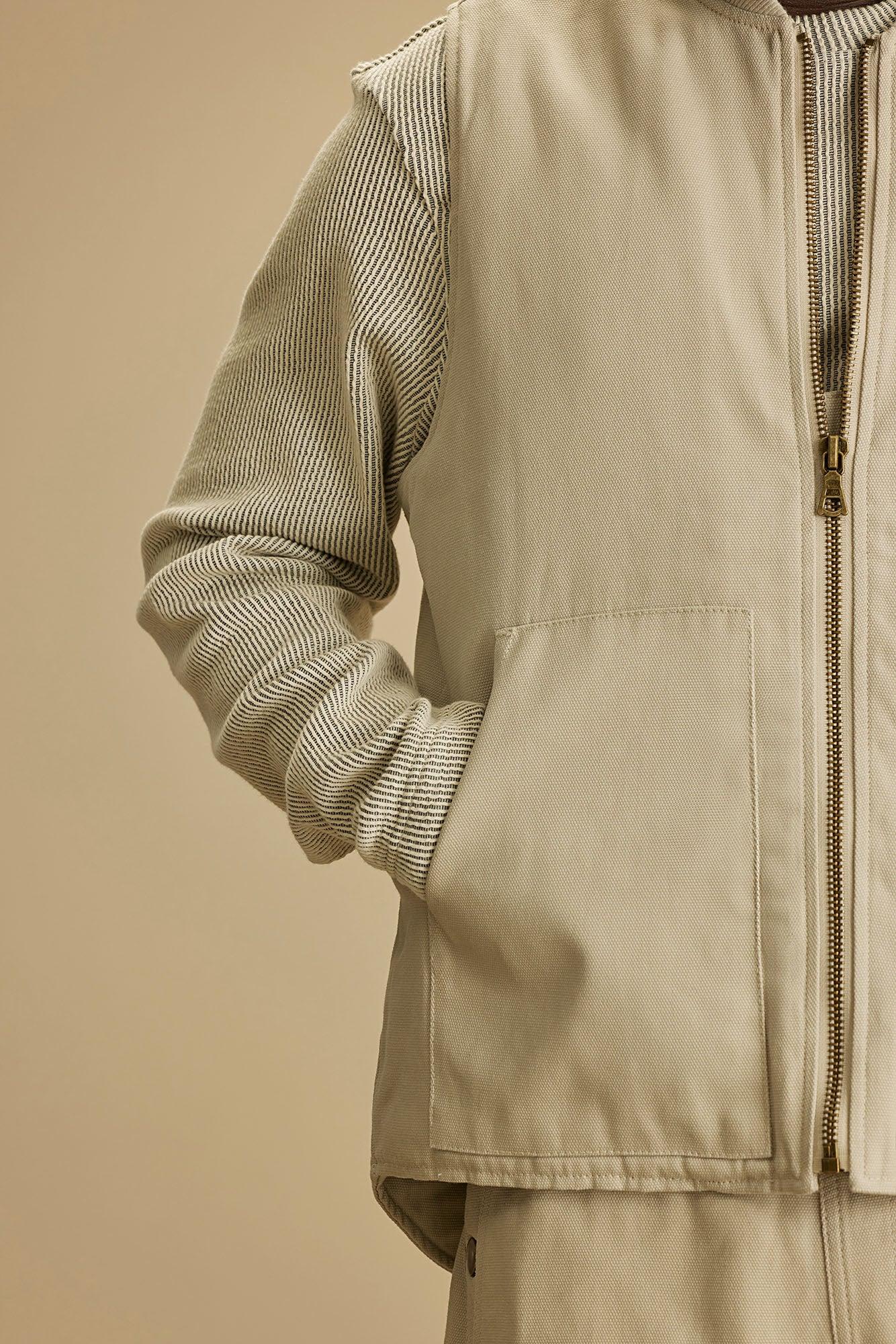 Alexander Utility Canvas Vest - Off White Product Image