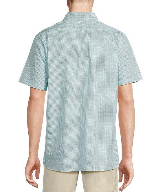 Cremieux Blue Label Micro Geo Print Poplin Short Sleeve Woven Shirt Product Image