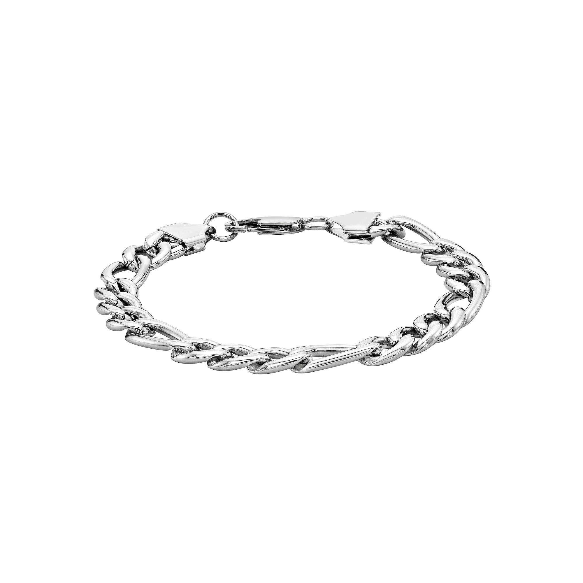 Men's LYNX Figaro Chain Bracelet, Size: 9", Stainless Product Image