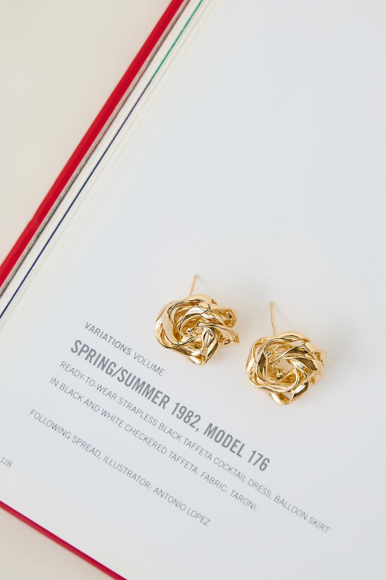 Roses Like You Earrings Gold Product Image