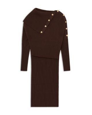 Leana Draped Knit Bodycon Dress Product Image