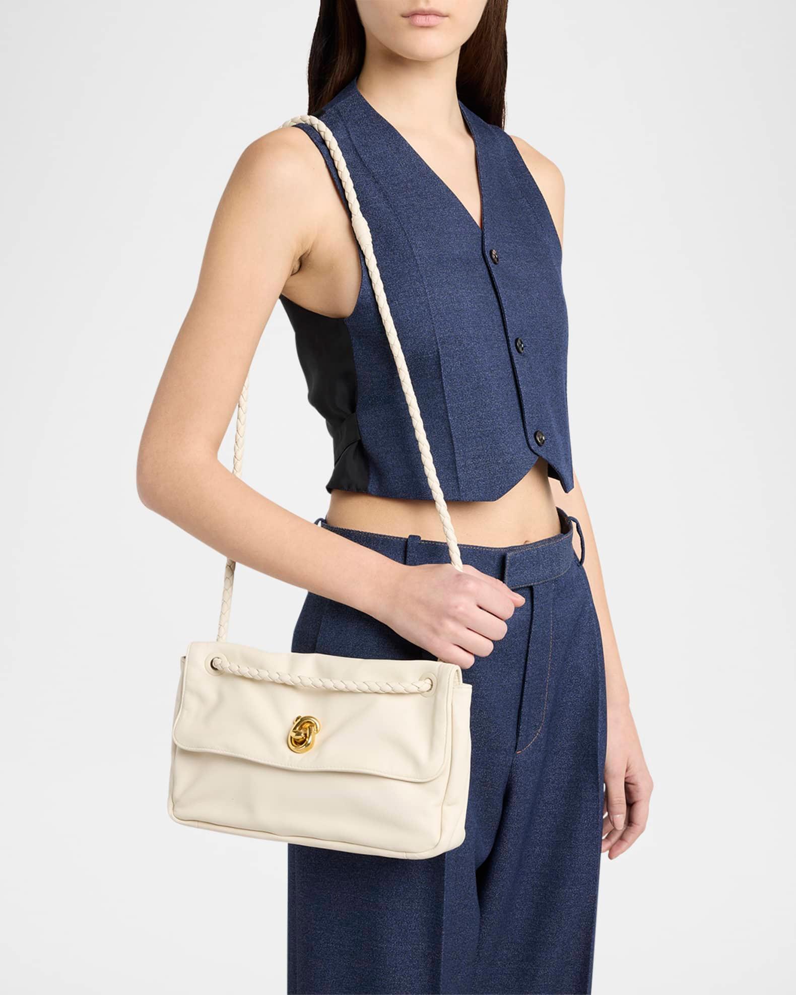 Knot Flap Leather Shoulder Bag Product Image