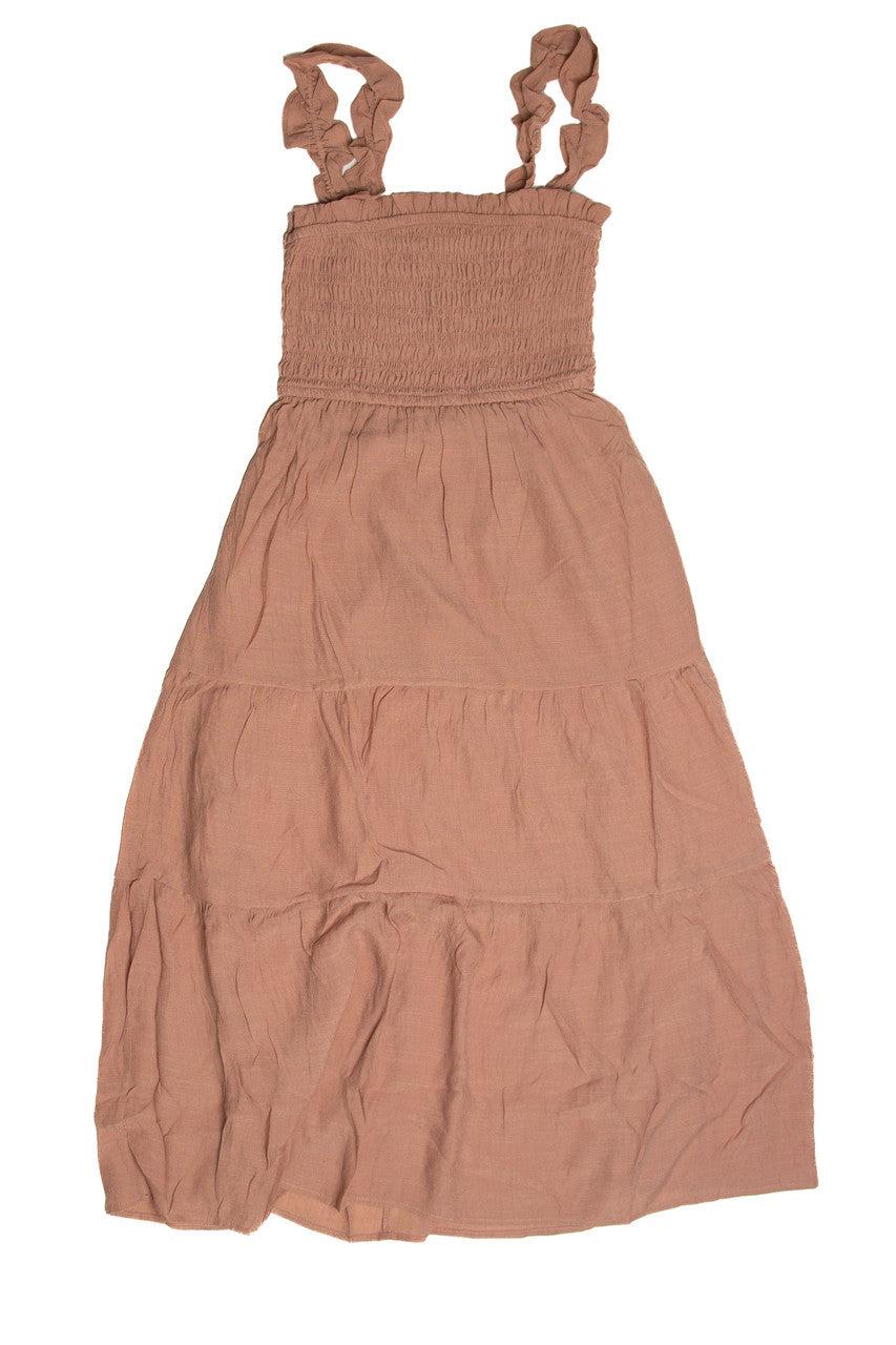 Gauze Ruffle Strap Maxi Dress Product Image