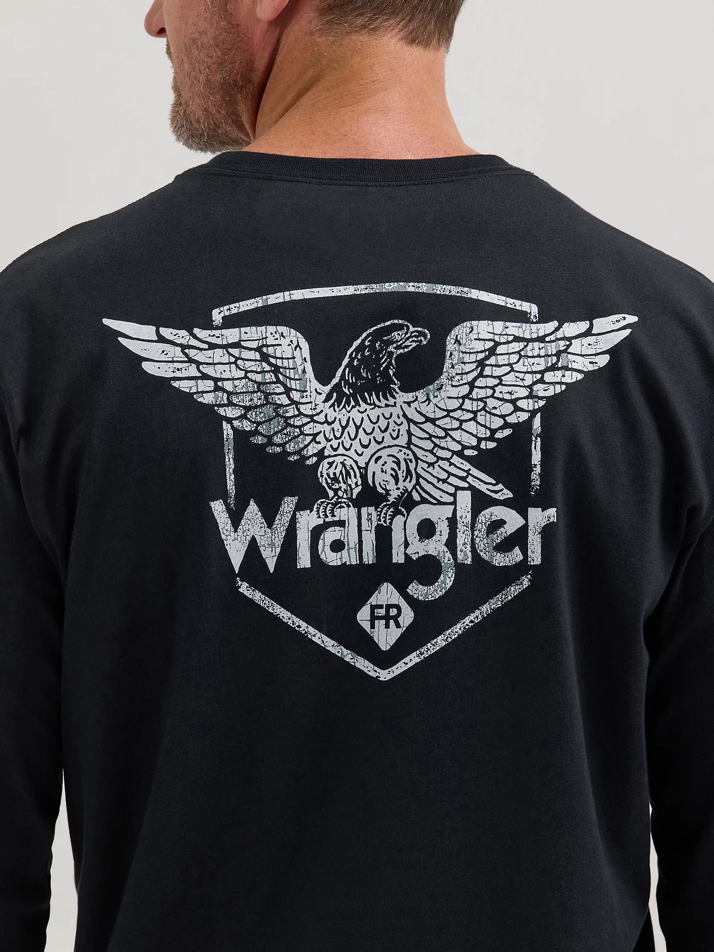 Wrangler® FR Flame-Resistant Long Sleeve Back Graphic T-Shirt | Men's SHIRTS | Wrangler® Product Image