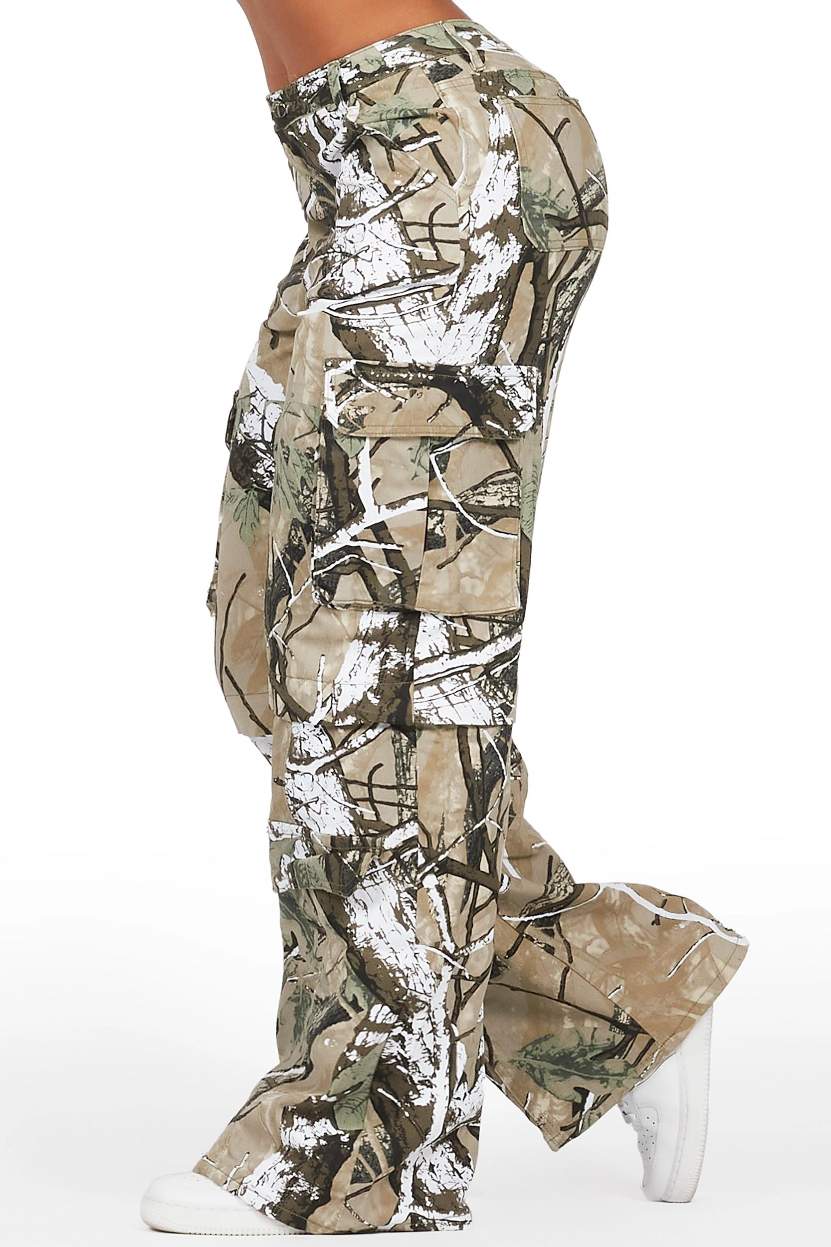 Precious Tree Camo Baggy Stacked Jean Female Product Image