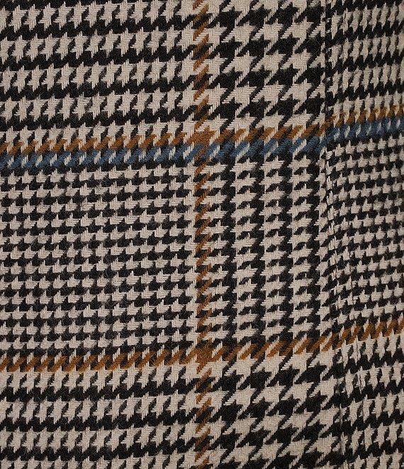 Le' AL.X Wool Blend Knit Glen Plaid Sweetheart Neck Tank Strap Bustier Mini Coordinating Dress Product Image