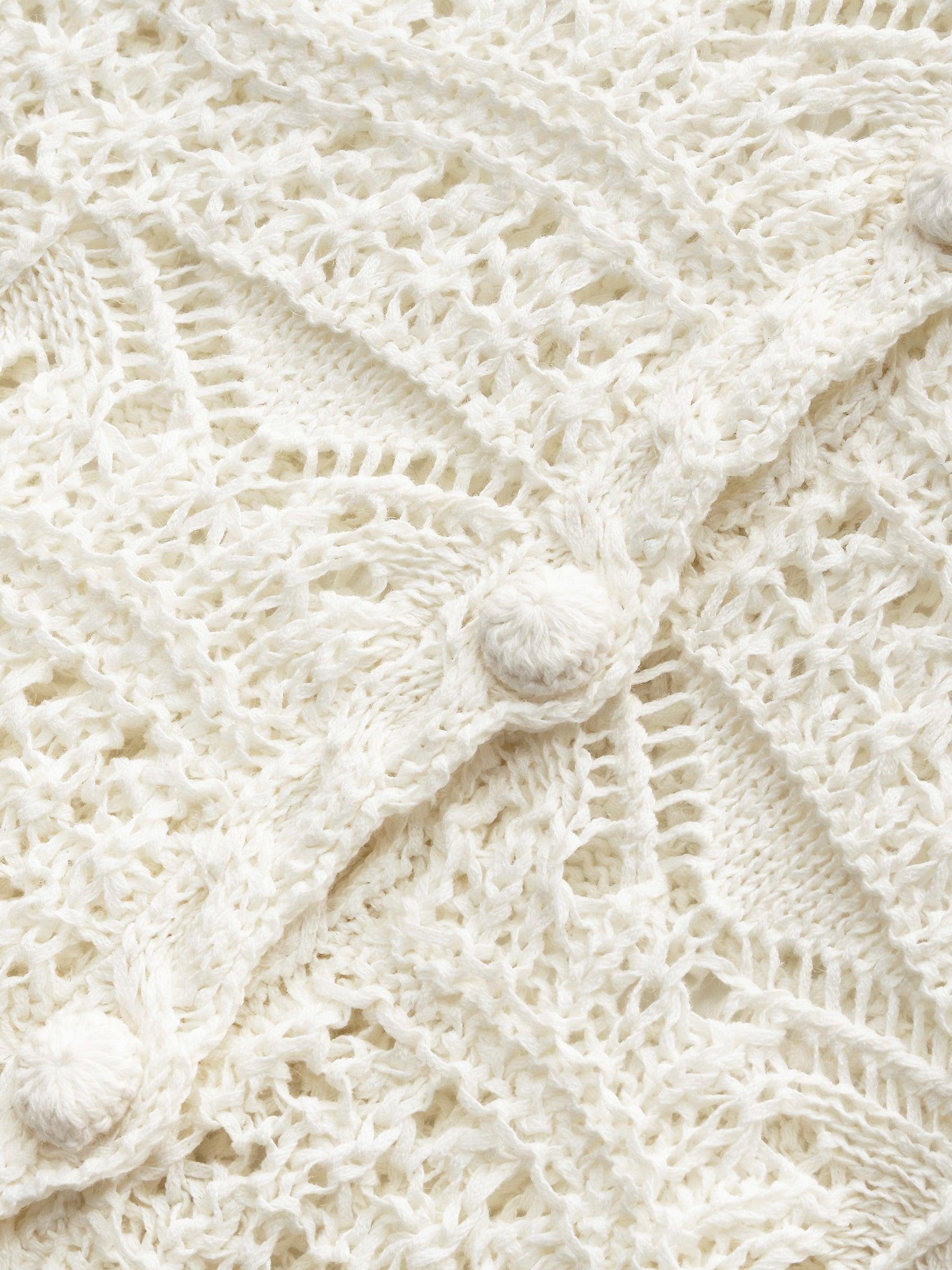 Linen Cotton Blend Women Openwork Cardigan Product Image