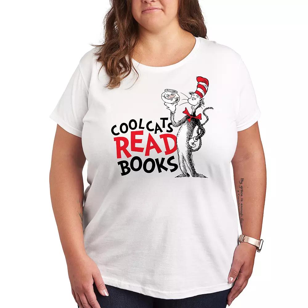 Plus Dr. Seuss Cool Cats Read Books Graphic Tee, Women's,  Product Image