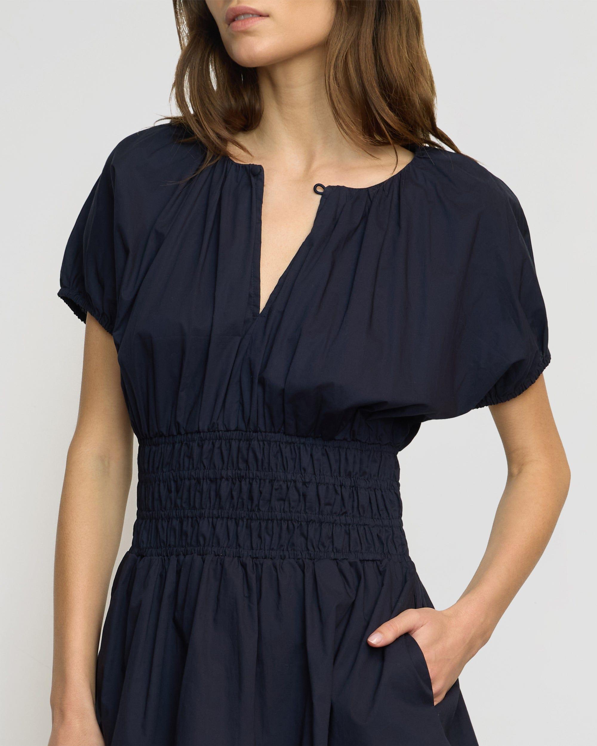 Kaci Cinched-Waist Organic Cotton Dress Product Image