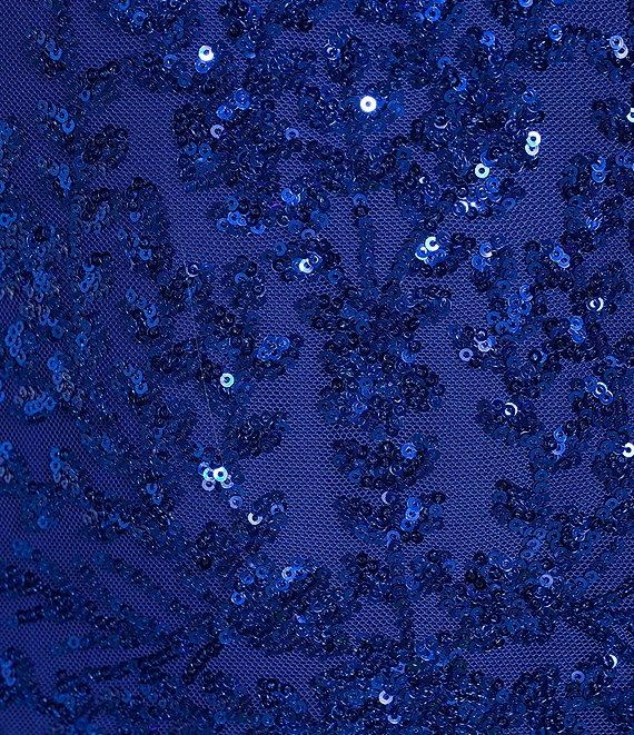 Blondie Nites Sequin Pattern Pinch Front Bodycon Mini Dress Product Image