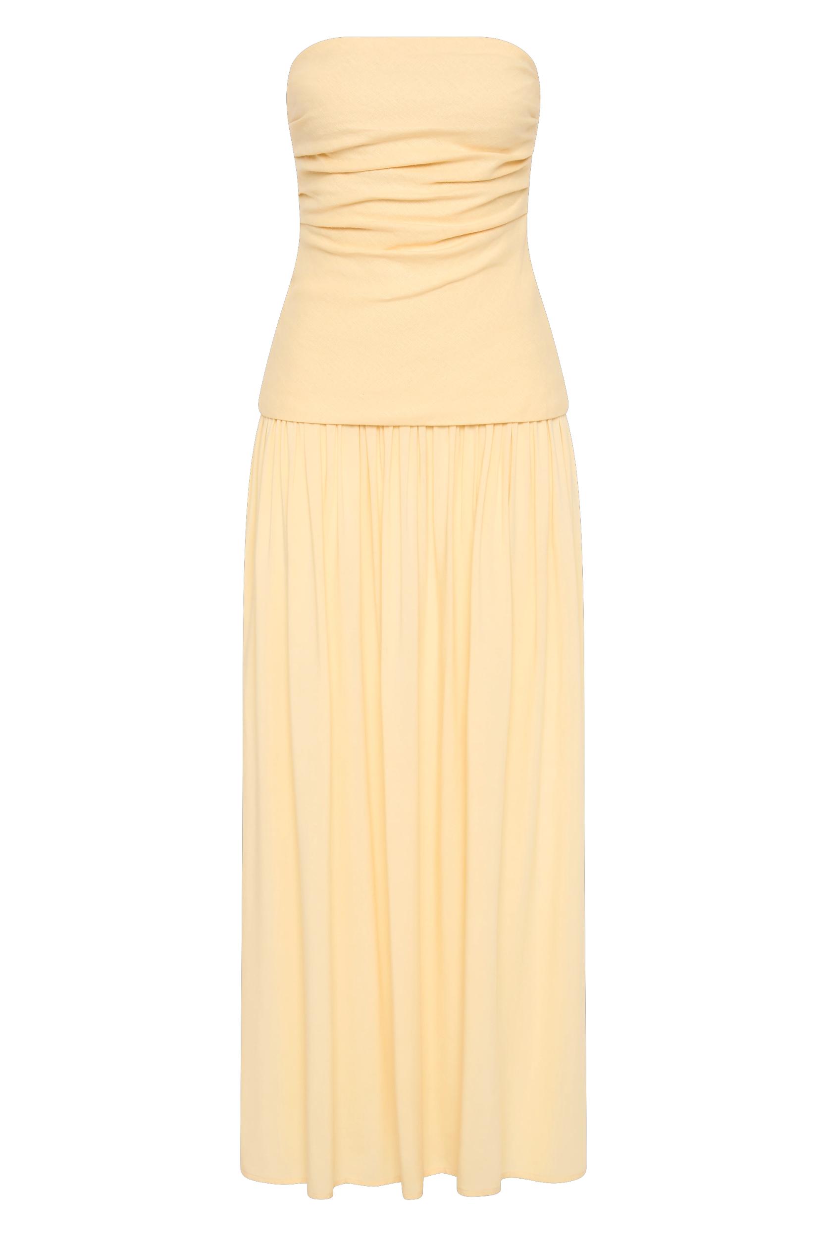 Hedy Maxi Dress Butter - Final Sale Product Image
