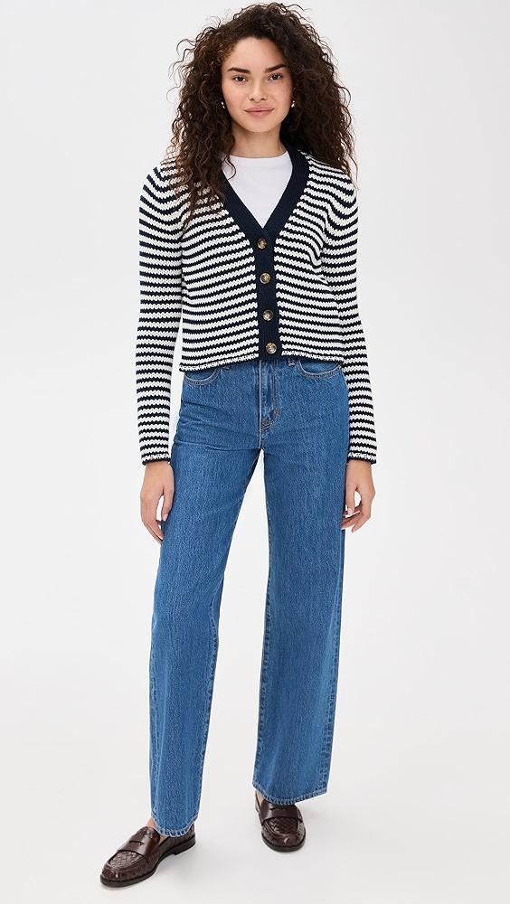 La Ligne Fine Stripe Mini Marina Cardigan | Shopbop Product Image