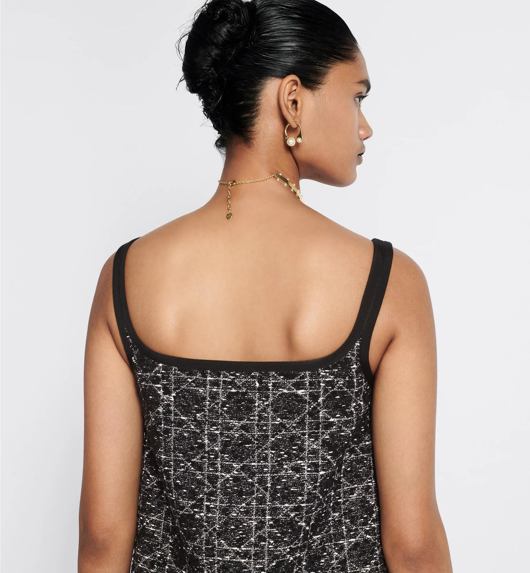 Short Macrocannage Flared Dress Product Image