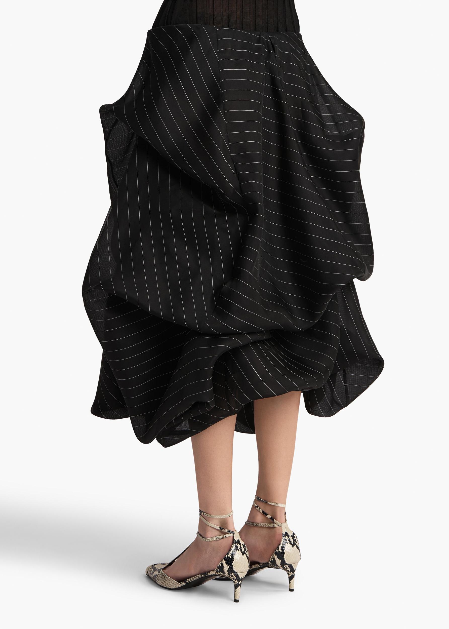 Lou Skirt in Black with White Stripe Product Image