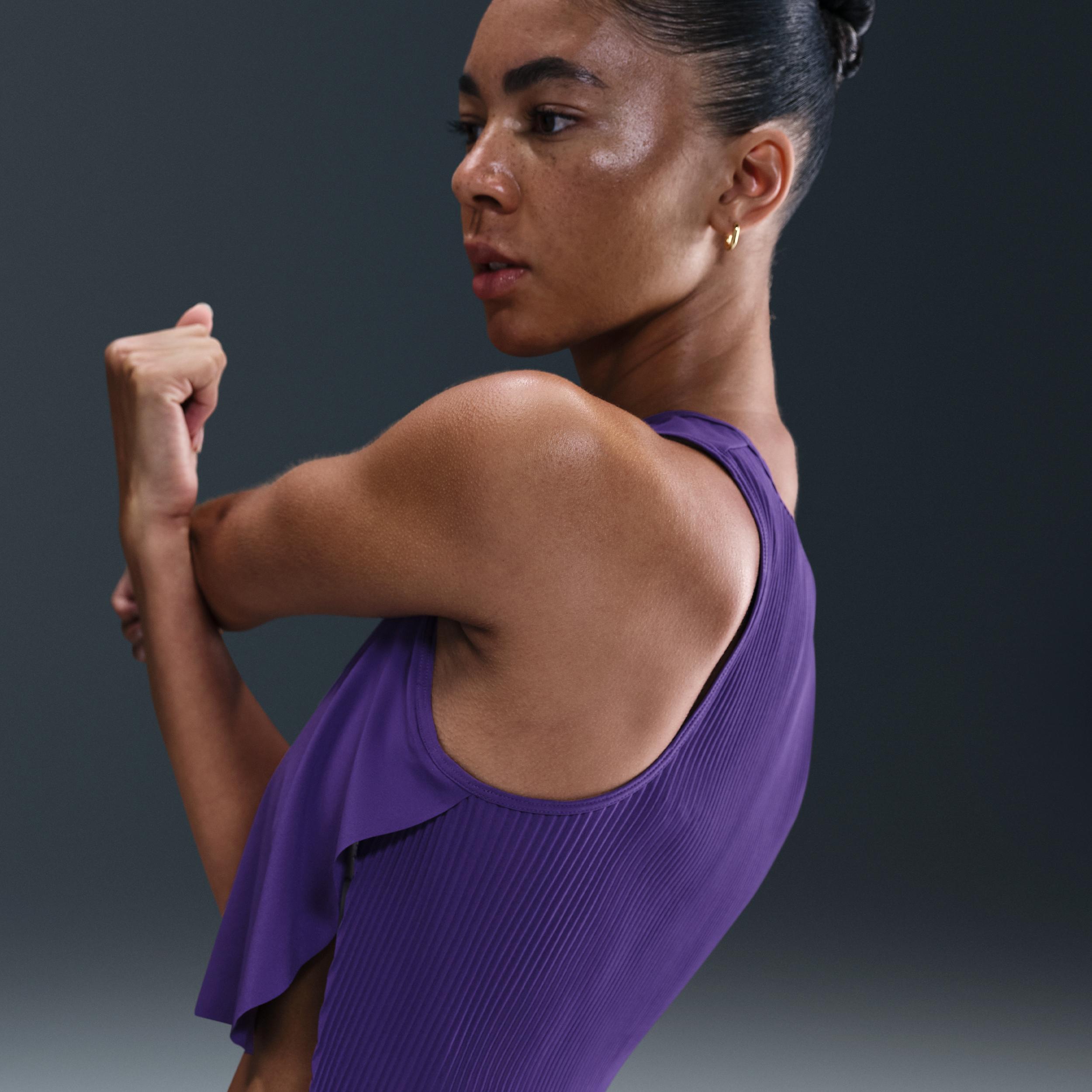 Nike Womens AeroSwift Dri-FIT ADV Cropped Running Tank Top | FN2713-547 Product Image