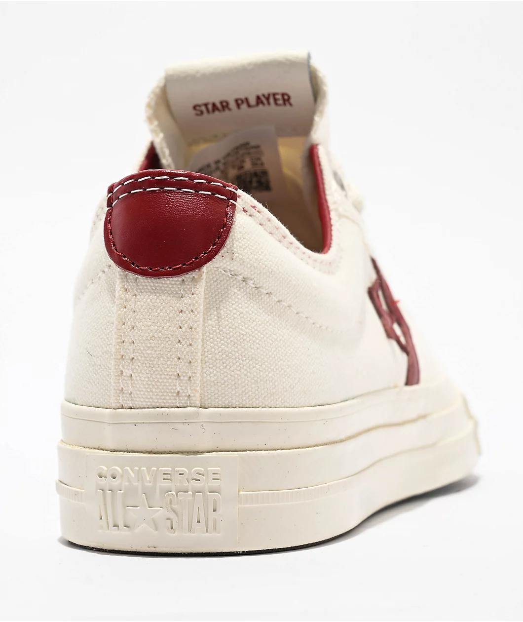 Converse Star Player 76 Egret & Park Red Shoes Product Image