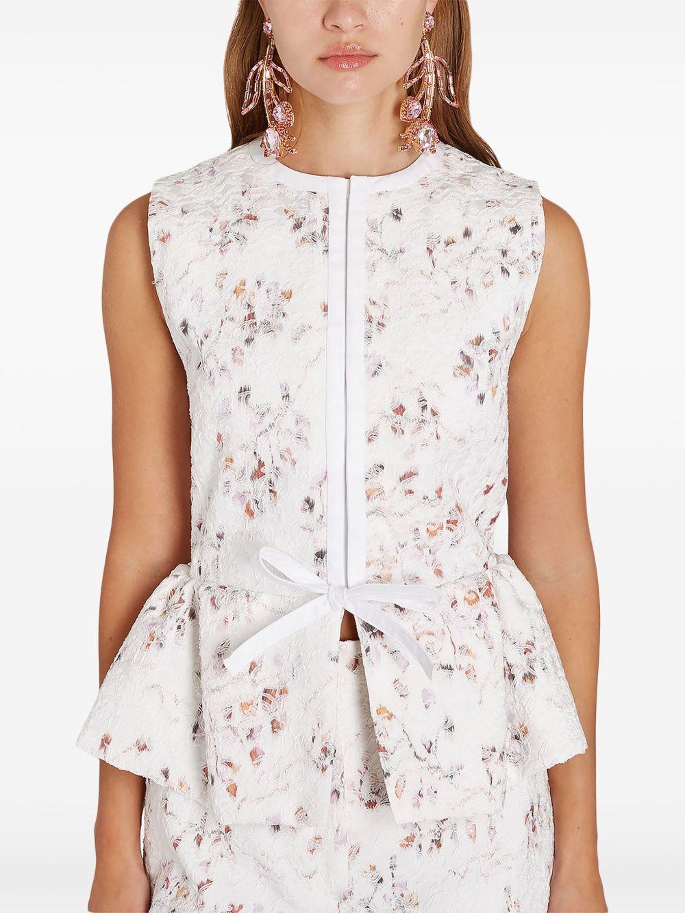 flared jacquard waistcoat Product Image