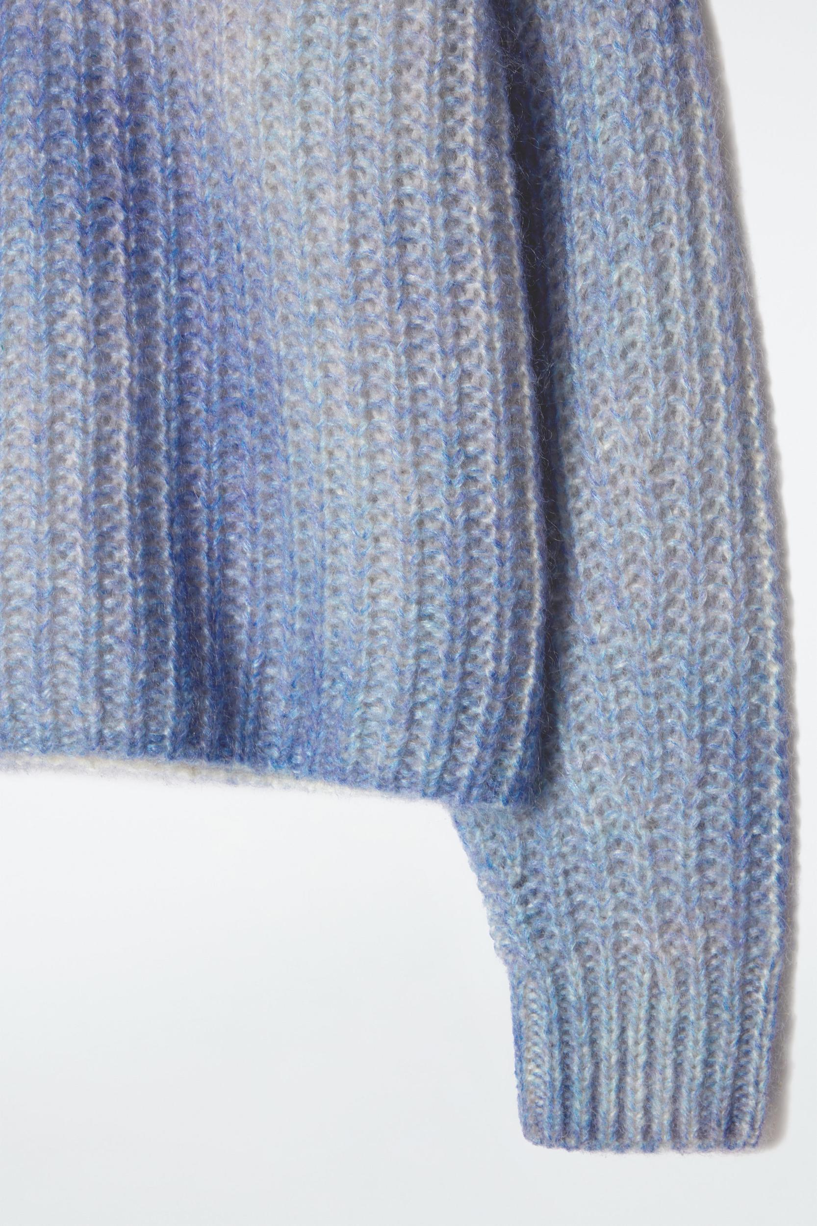 SPRAY-EFFECT MOHAIR V-NECK SWEATER Product Image