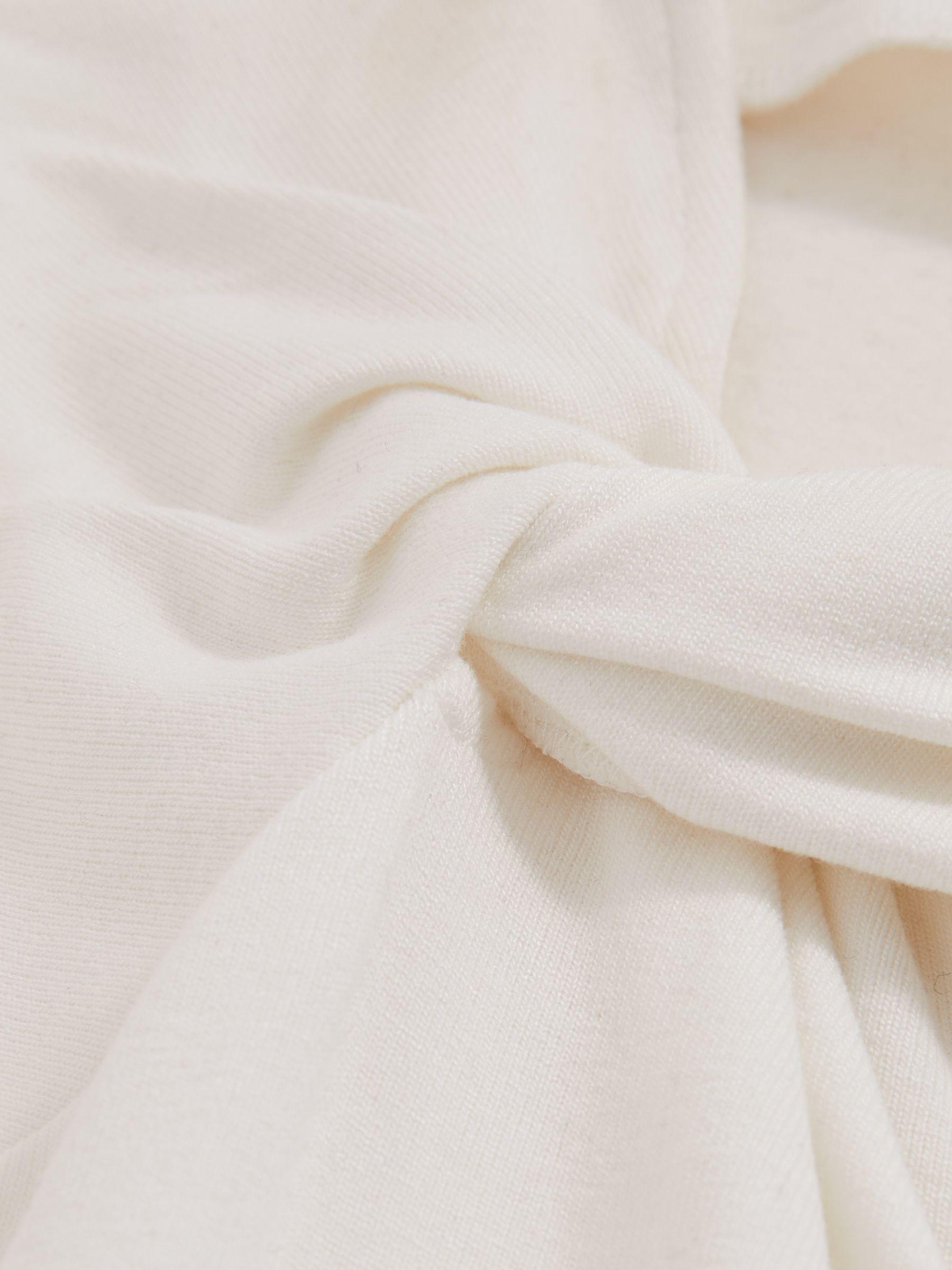 Knot Detail Jersey Bodysuit in Ivory Product Image