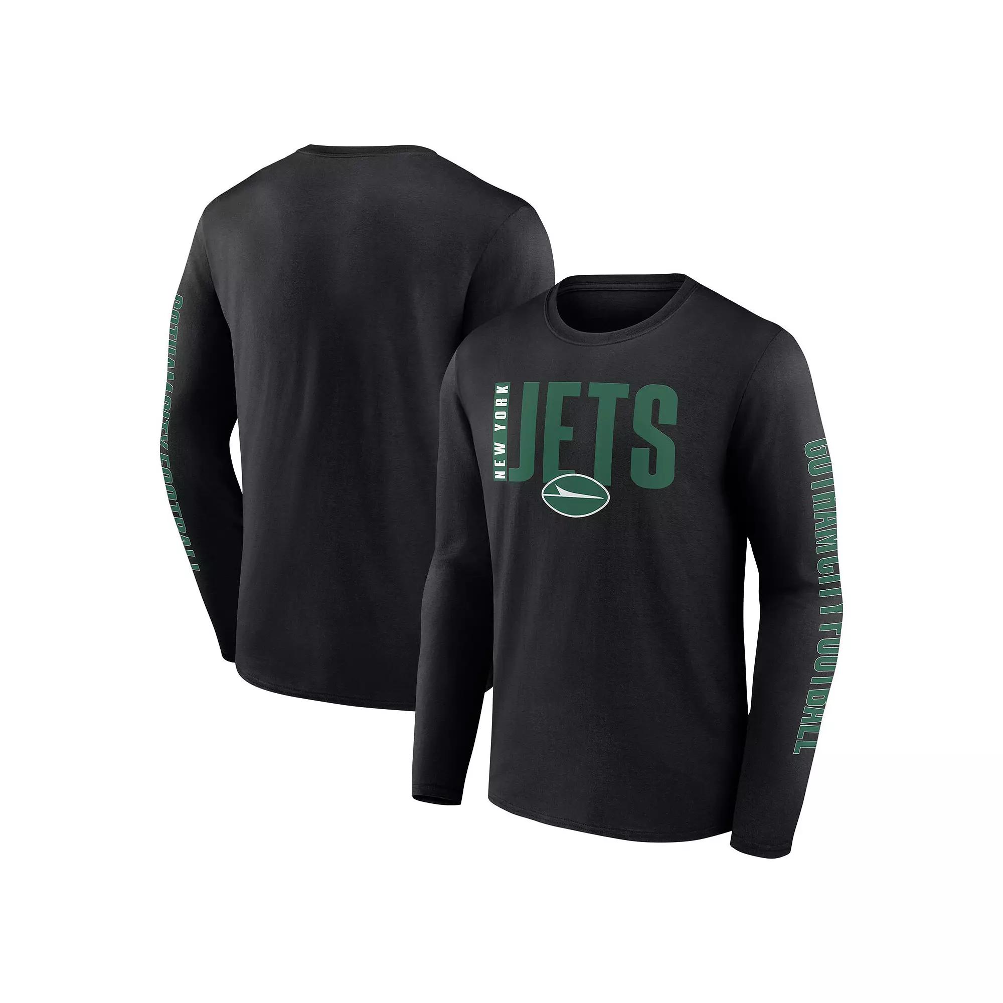 Men's Fanatics Black New York Jets Vision Long Sleeve T-Shirt, Size: 3XL Product Image